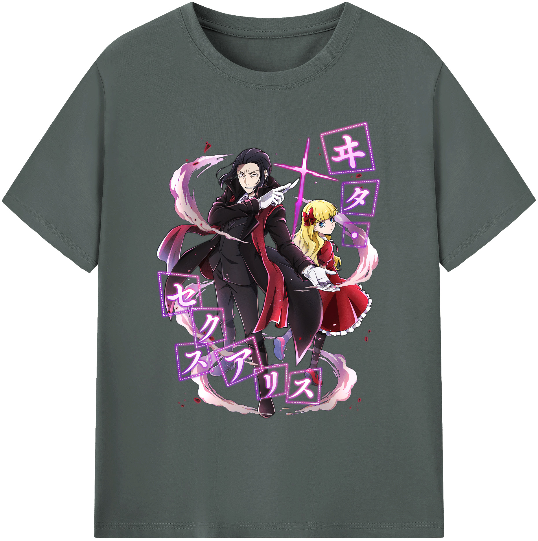 （画像用） 文豪ストレイドッグス Bungo Stray Dogs 綿100％ メンズ半袖Tシャツ｜肌触りやわらか＆通気性